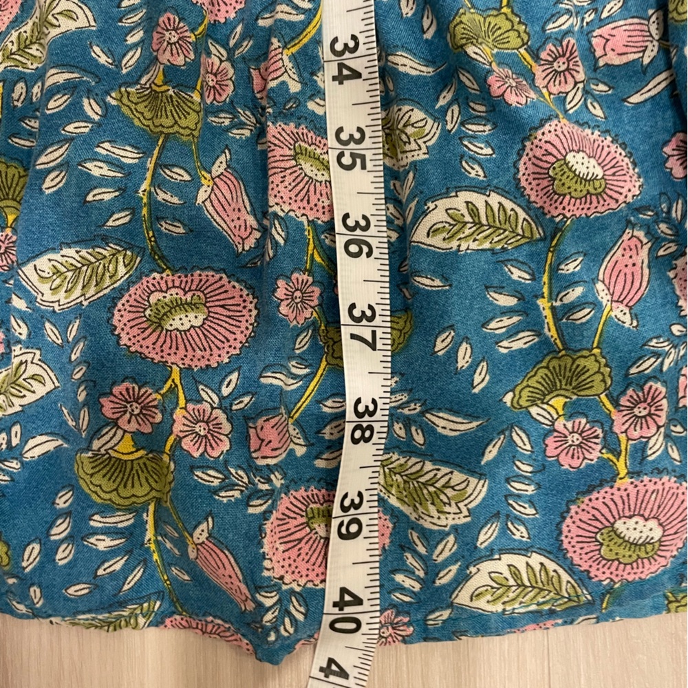 NATURAL LIFE Blue Floral Tiered Maxi Skirt - Picture 9 of 10